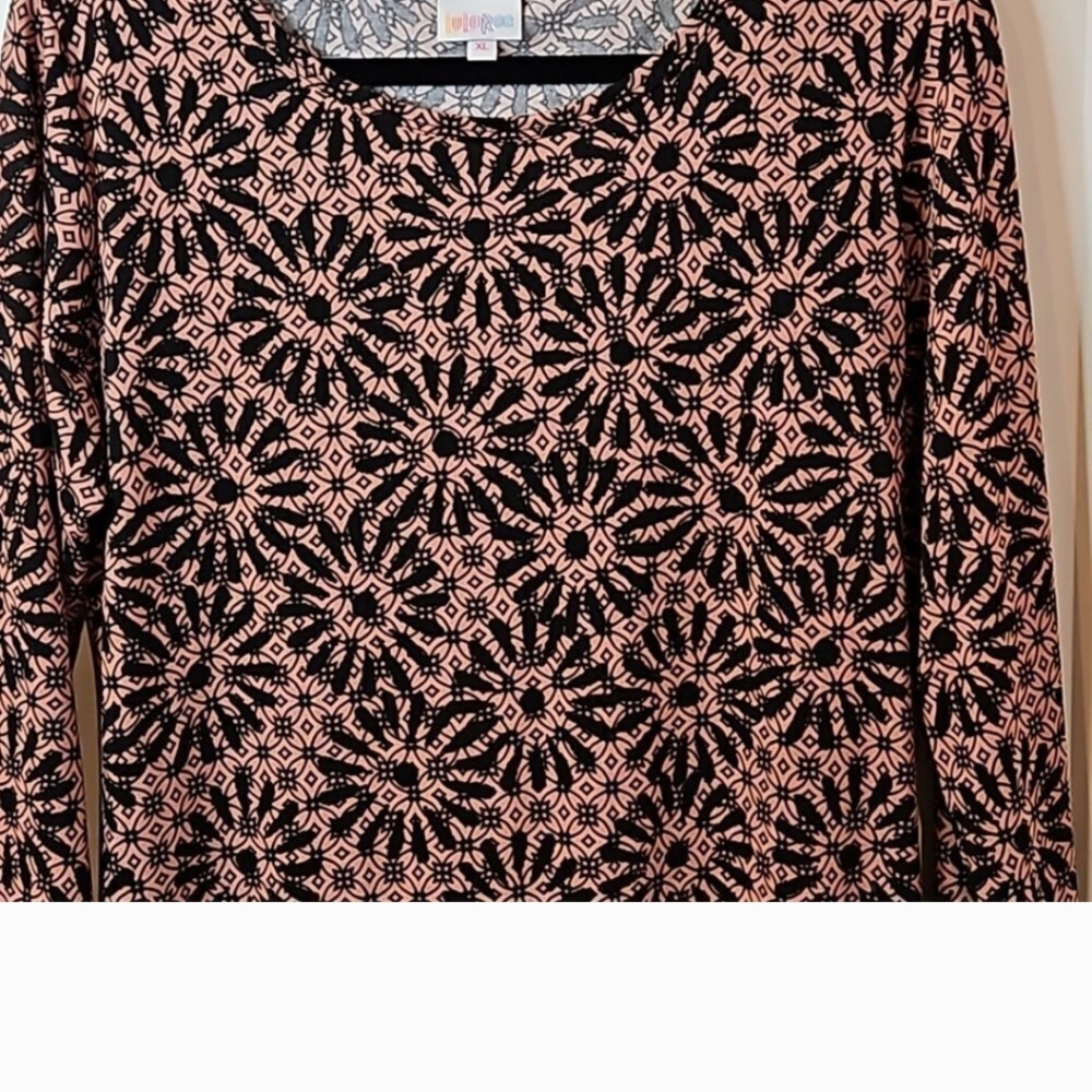 LuLaRoe Pink and Black Dress sz XL